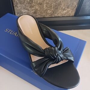 Stuart‎ Weitzman Playa 35 Knot Slide Leather Sandal